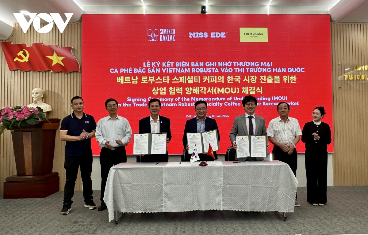 Hợp tác thúc đẩy phát triển cà phê đặc sản vào thị trường Hàn Quốc